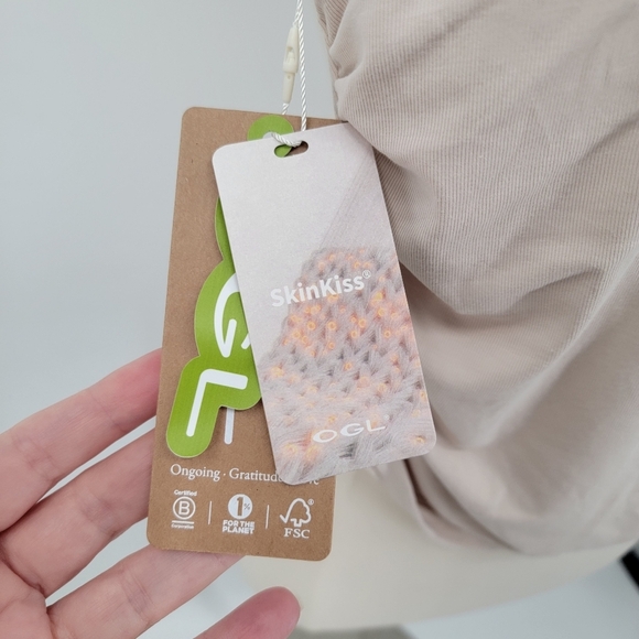 Ogl Move Airy Brami Nude Beige Halter Top Size Small Minimalist Wardrobe Basics - Picture 11 of 12